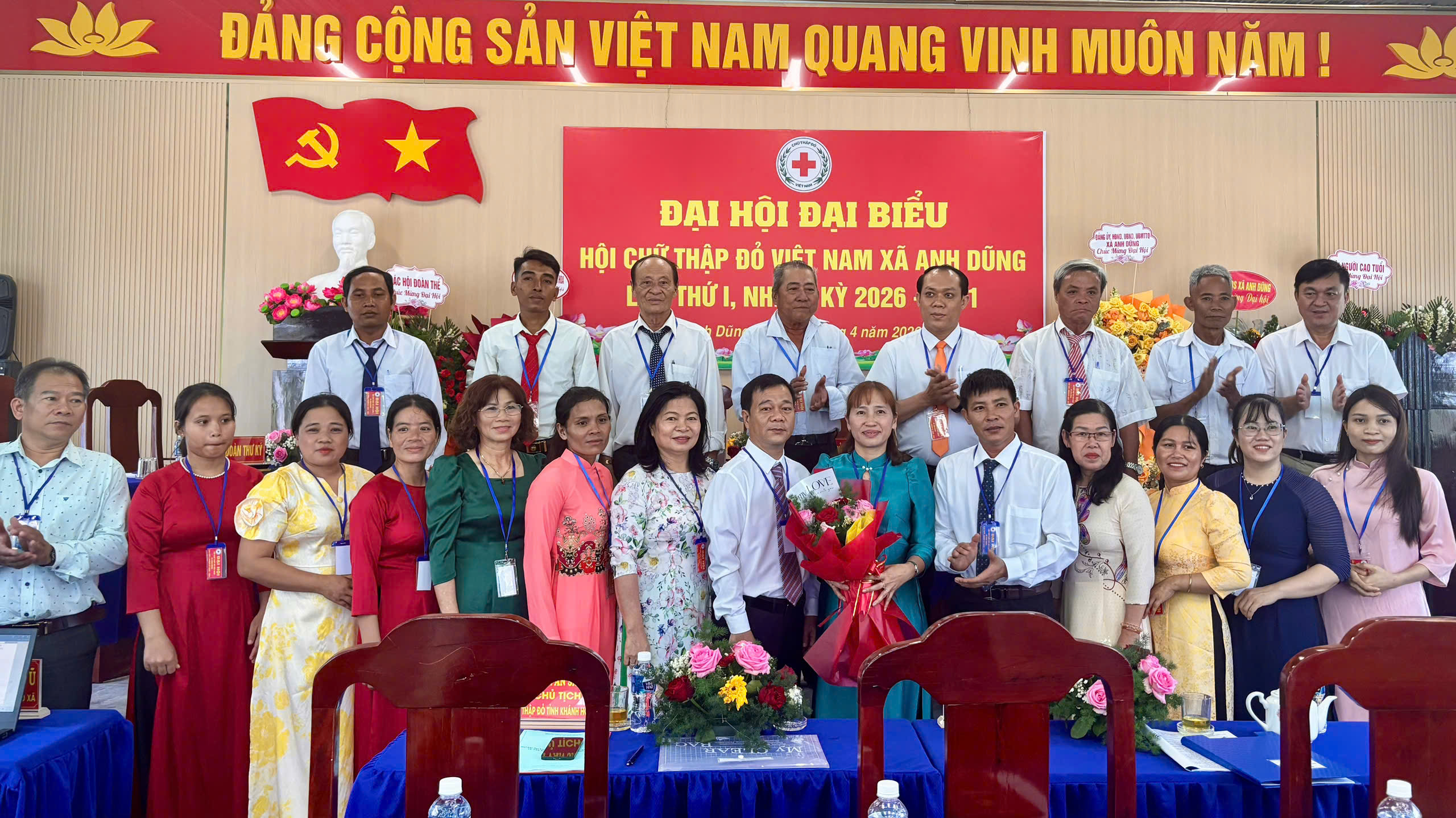 ĐẠI HỘI HỘI CHỮ THẬP ĐỎ XÃ ANH DŨNG: GIEO MẦM NHÂN ÁI, DỰNG XÂY CỘNG ĐỒNG NGHĨA TÌNH